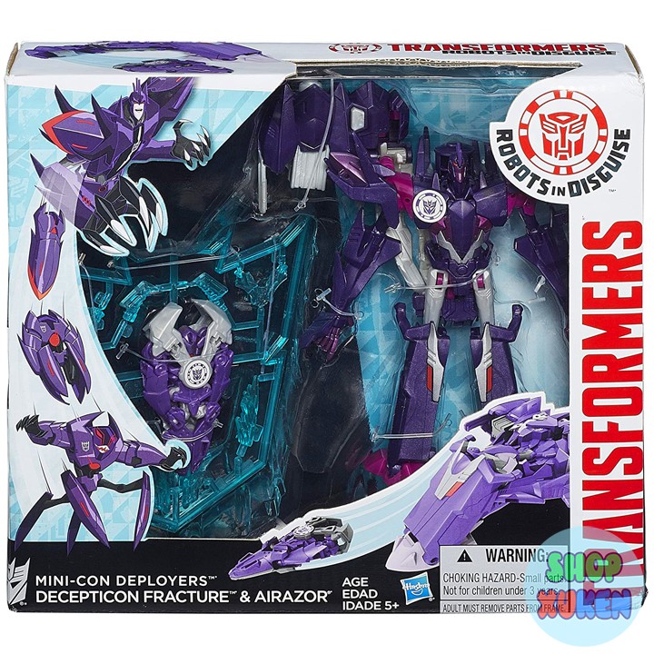 Đồ Chơi Robot Biến Hình Transformers Robots in Disguise Mini-Con Deployers Decepticon Fracture and Airazor Mô Hình