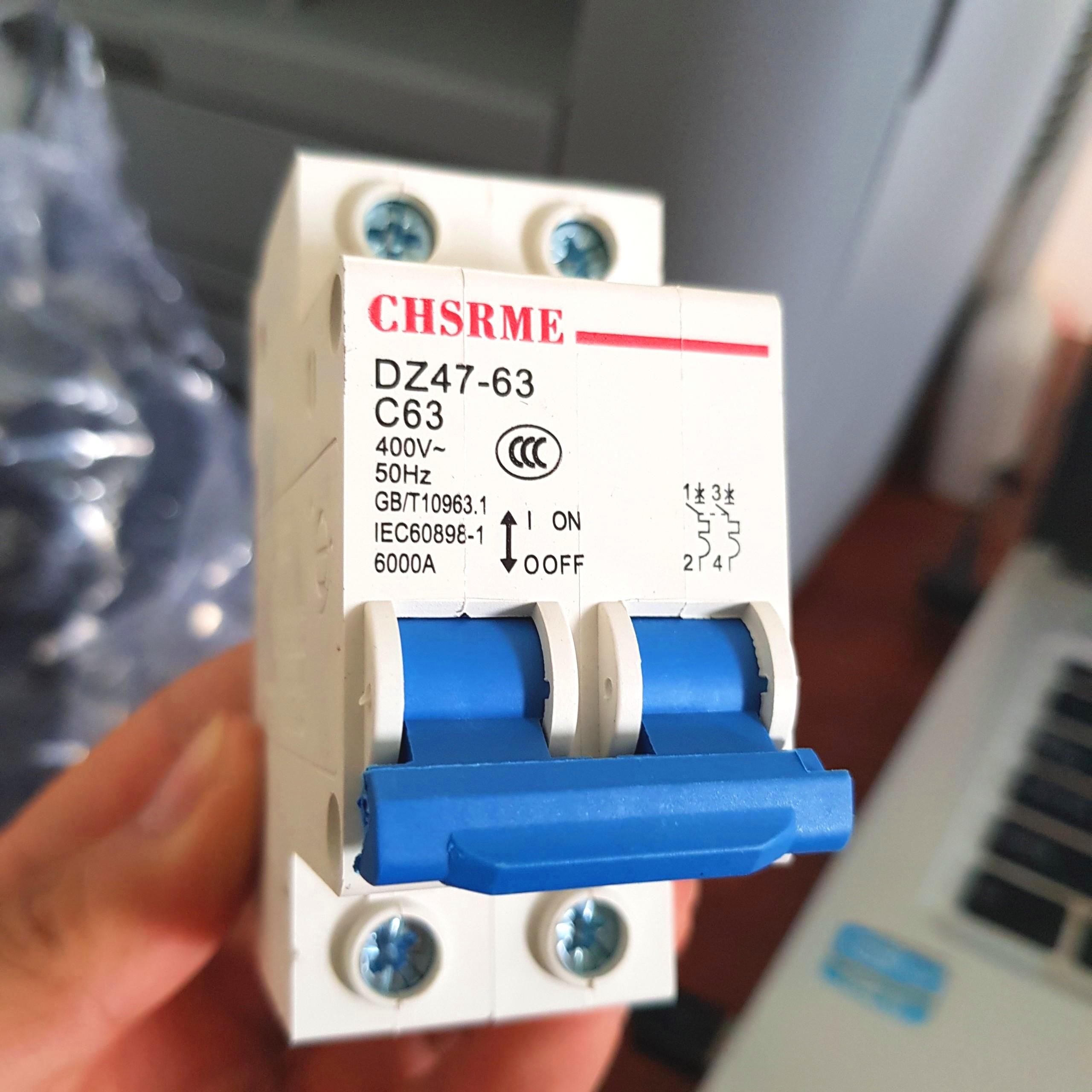 Aptomat chống giật dz-4763 2 pha bảo hành 12 tháng