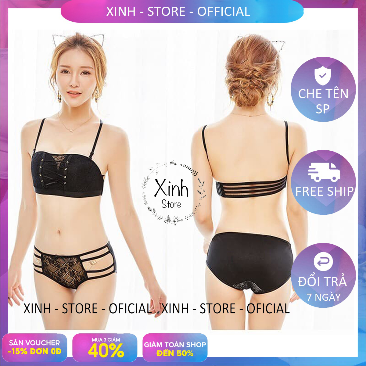 Ao lót nữ Viena quả ngang dây rút cao cấp
