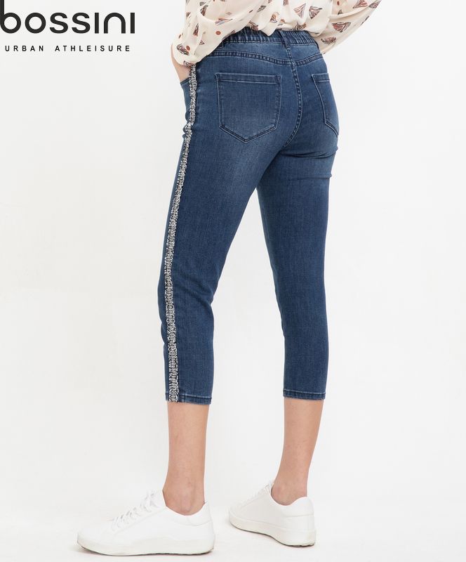 Quần jean lửng lưng thun sau nữ Bossini 724801060