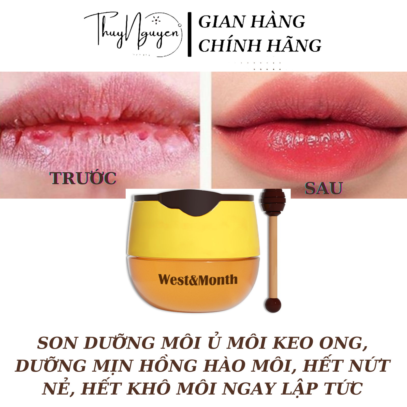 Hũ mặt nạ môi kiêm son dưỡng ong vàng honey lip balm dưỡng ẩm môi chống nhăn dưỡng ẩm môi chống nứt nẻ, làm hồng môi