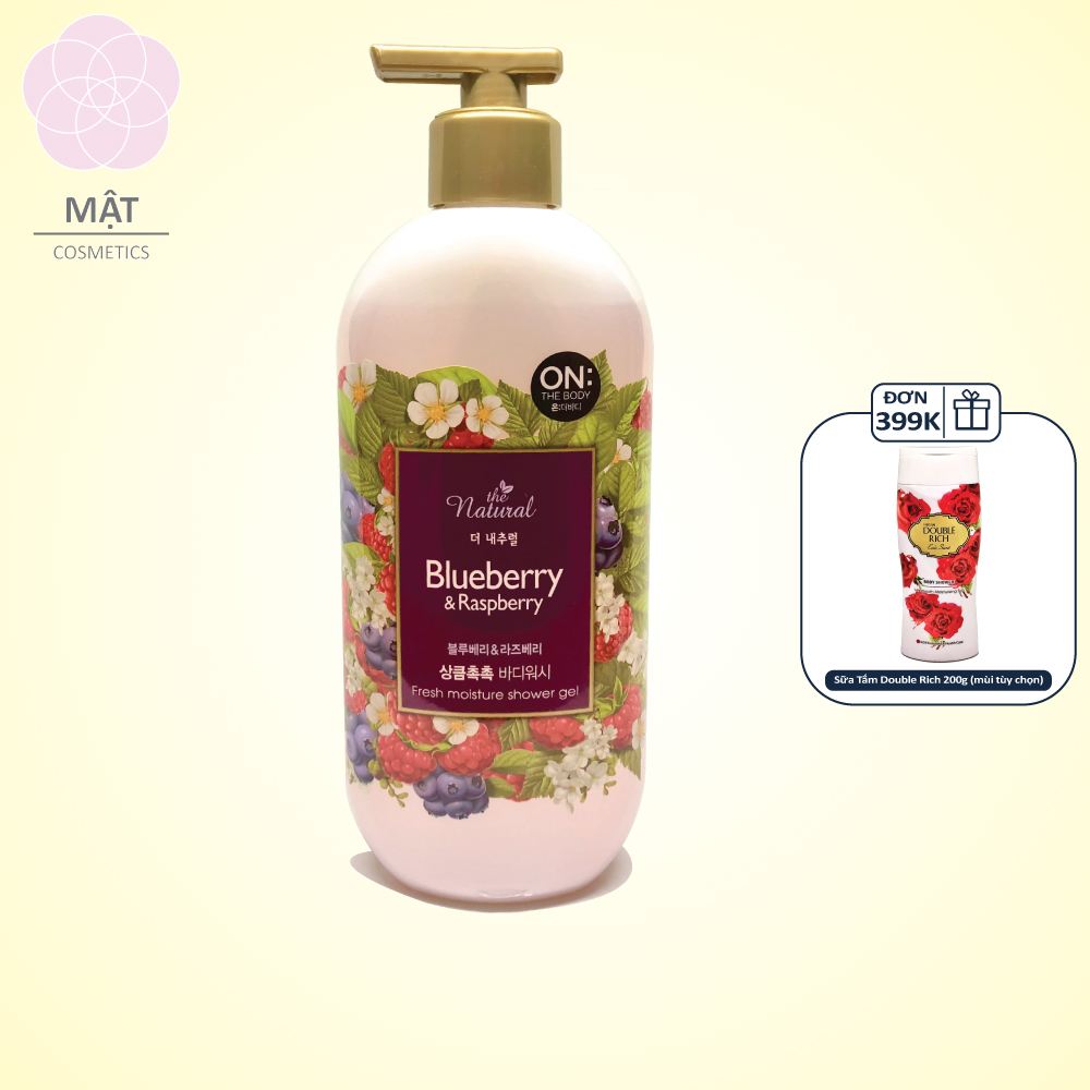 Sữa tắm On The Body Natural Blueberry & Raspberry 500g