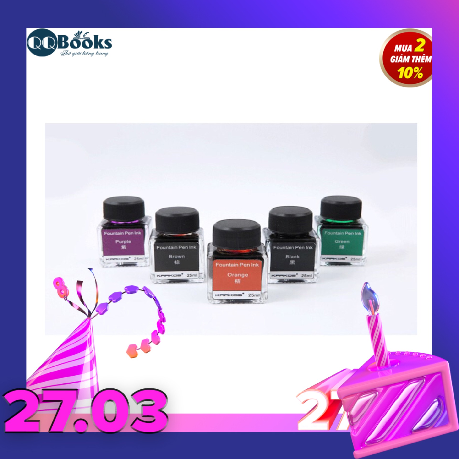 Mực fountain - Mực Bút máy dùng cho Bút máy học sinh, thư pháp