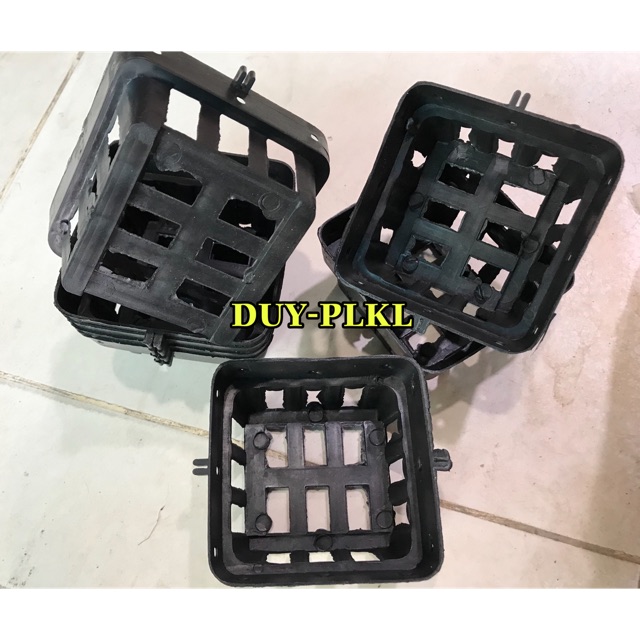 [HCM]Chậu Trồng Lan - Combo - 10 Chậu Nhựa Vuông Chậu Nhựa Đen Trồng Vanda Ngọc Điểm 9.5 X 9.5Cm .