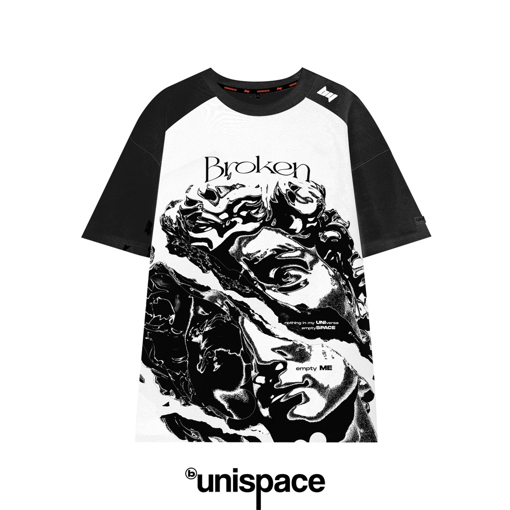 Áo thun local brand By UniSpace tay lỡ form rộng unisex nam nữ Broken