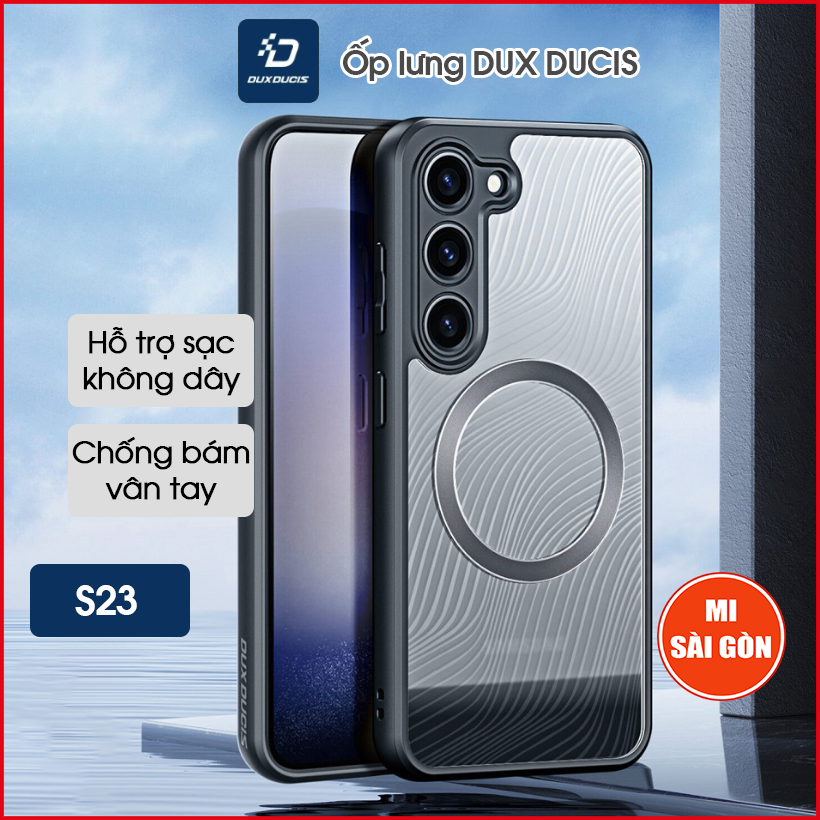 Ốp lưng dux ducis samsung s23 hỗ trợ sạc không dây