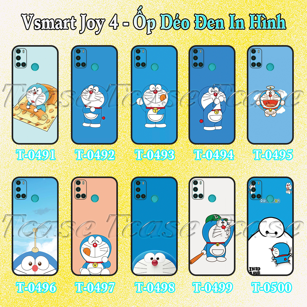 Ốp lưng Vsmart Joy 4 - Ốp dẻo đen in hình Hoạt hình Chú mèo Chú Mèo máy