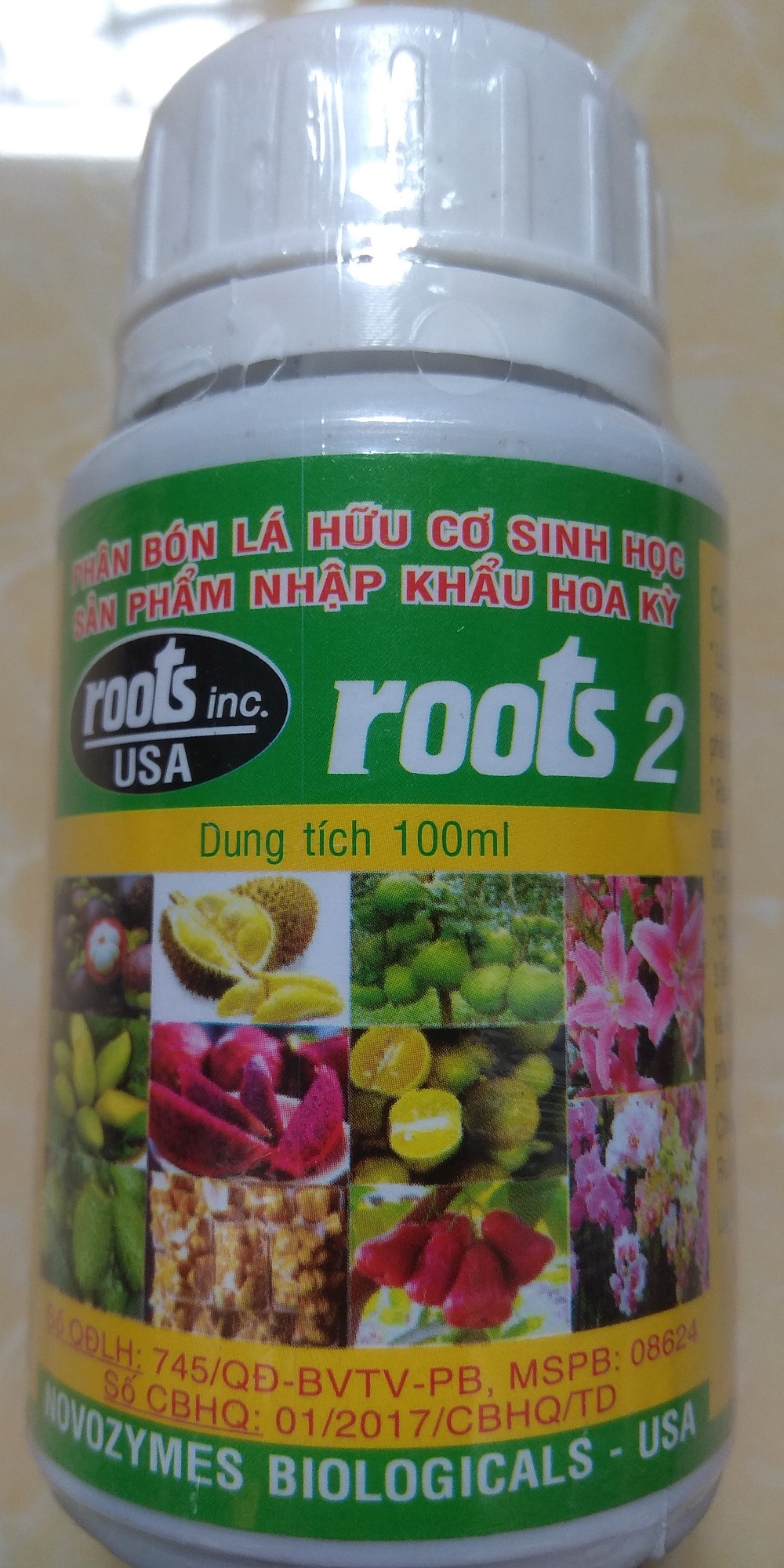 Phân bón lá hữu cơ sinh học roots 2 - chai 100 ml