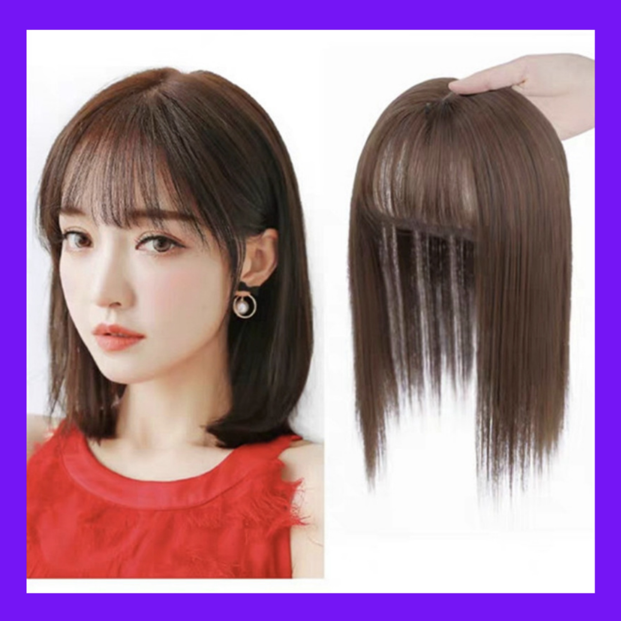 Tóc giả phủ hói che hói tơ cao cấp