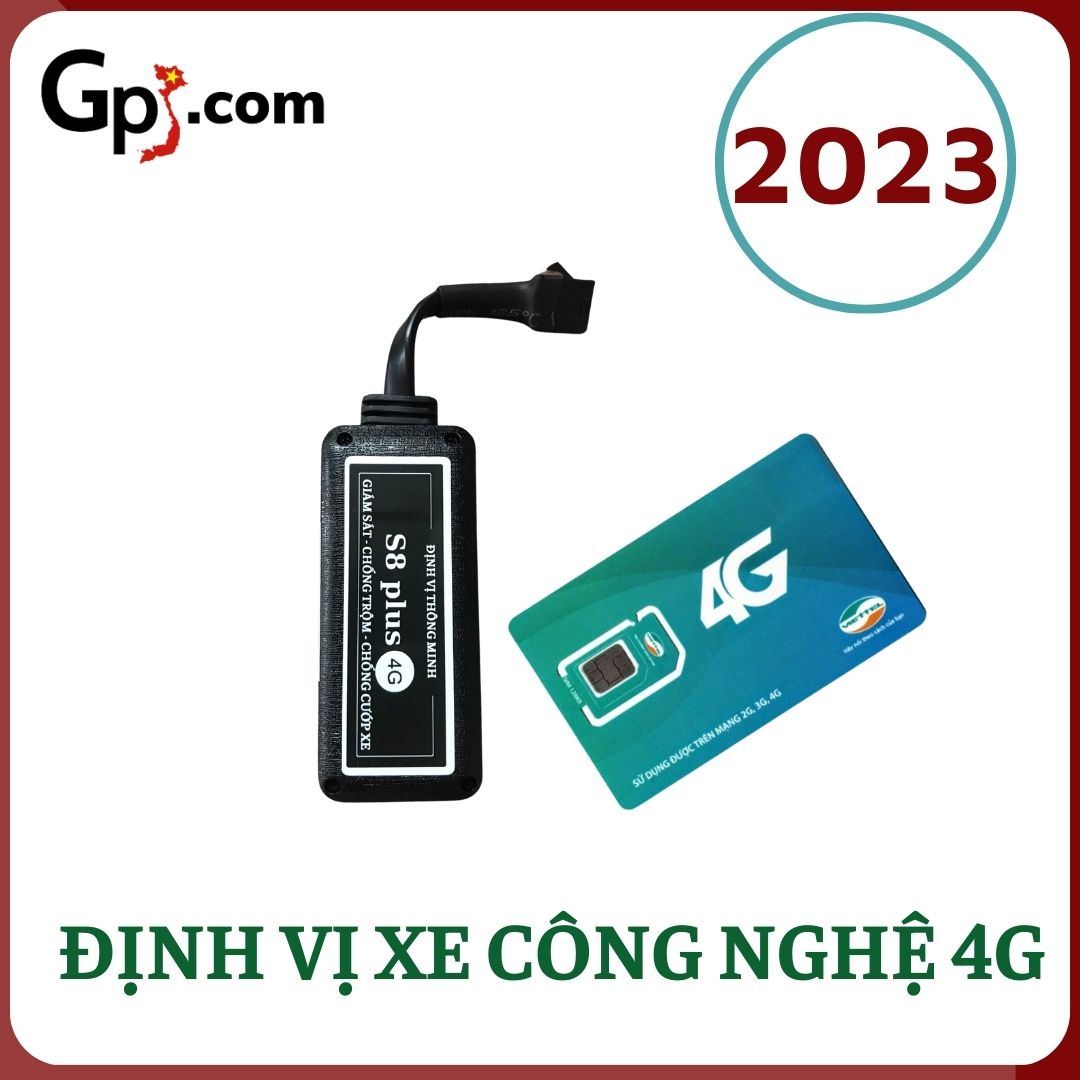 (Công nghệ mới) Định vị xe S8 plus chip 4G độ chính xác cao, hỗ trợ tắt mở máy xe từ xa qua app chống trộm hiệu quả