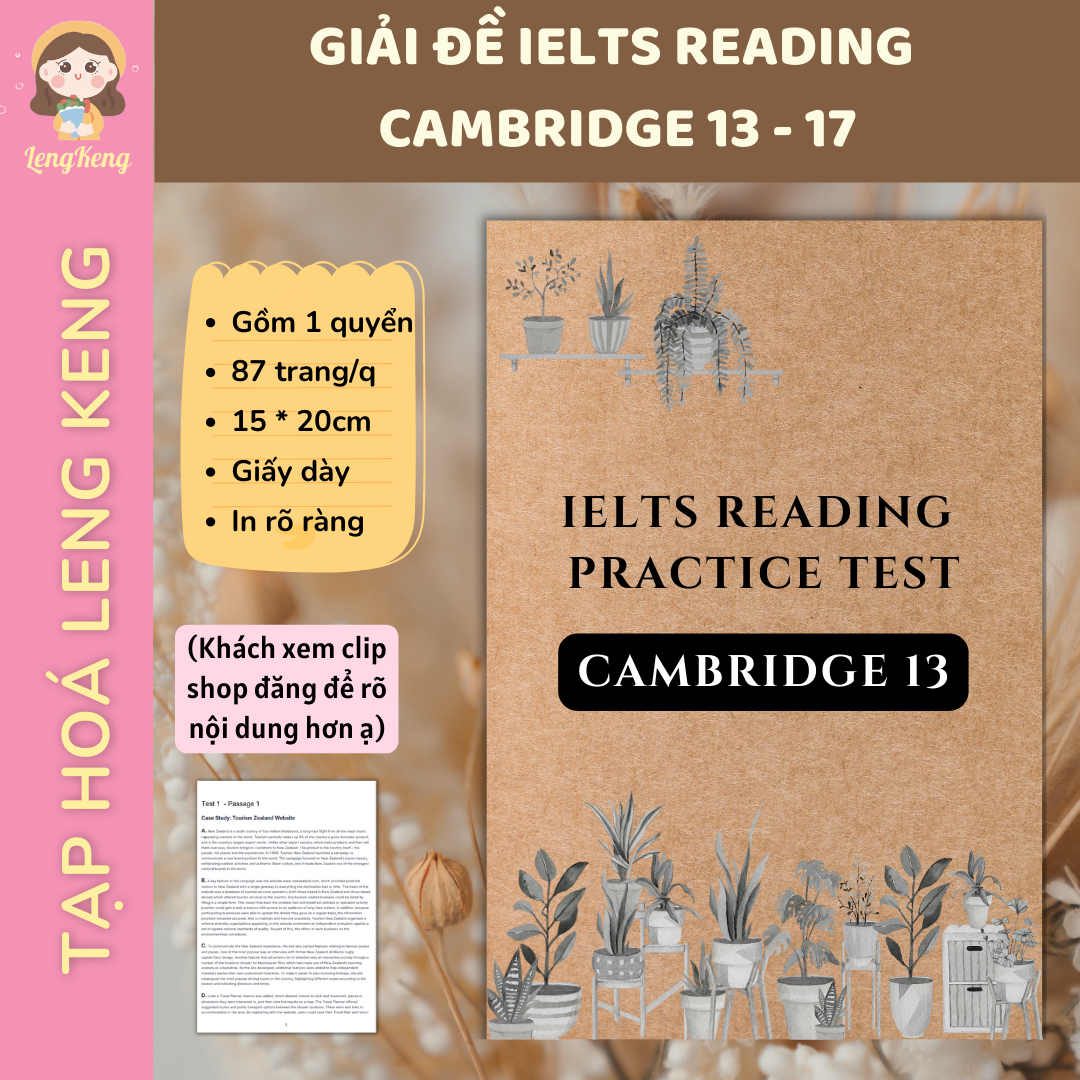 Giải đề iel.ts reading cambridge 13 - 17 - tạp hoá leng keng