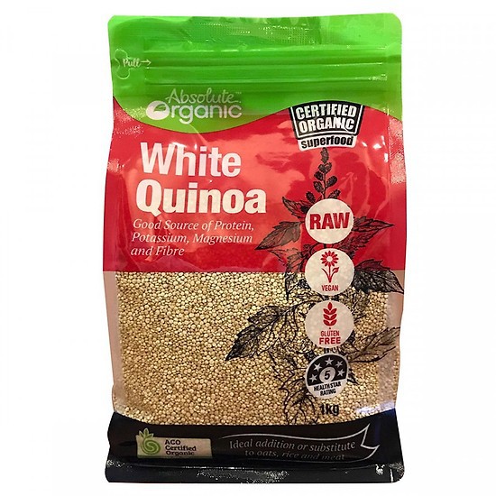 [HCM] Diêm Mạch 1Kg Quinoa Úc Absolute Organic - Hạt Quinoa Diêm Mạch Úc Loại 1 Ăn Kiêng Eatclean Ăn Dặm Cho Bé