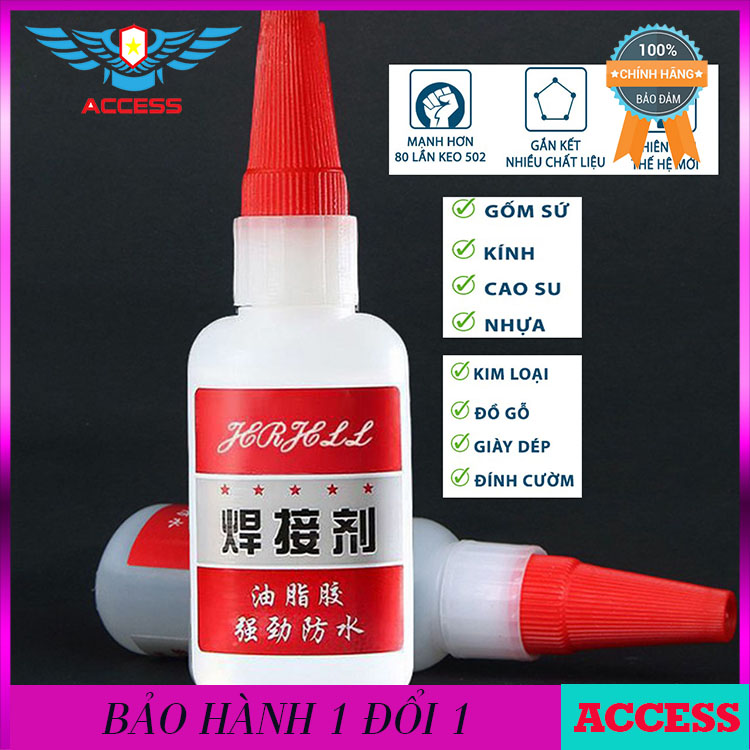5 Lọ keo dán đa năng siêu dính đa năng, dán gốm sứ, nhựa vải dung tích 50ml
