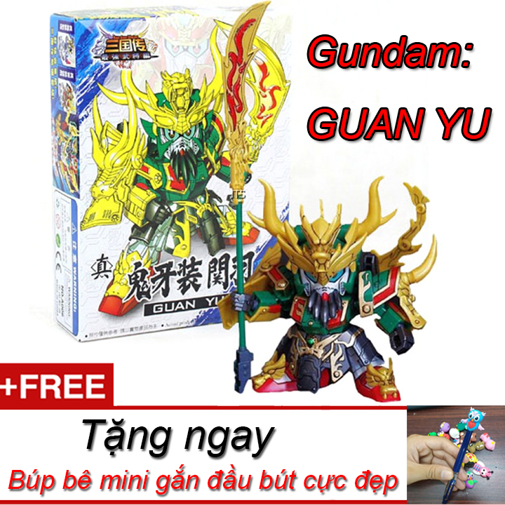 [HCM]Đồ Chơi Lắp Ráp Mô Hình New4all Gundam Nhân Vật A006 Tướng Tam Quốc Diễn Nghĩa giá rẻ - Quan Vũ tặng kèm búp bê dễ thương