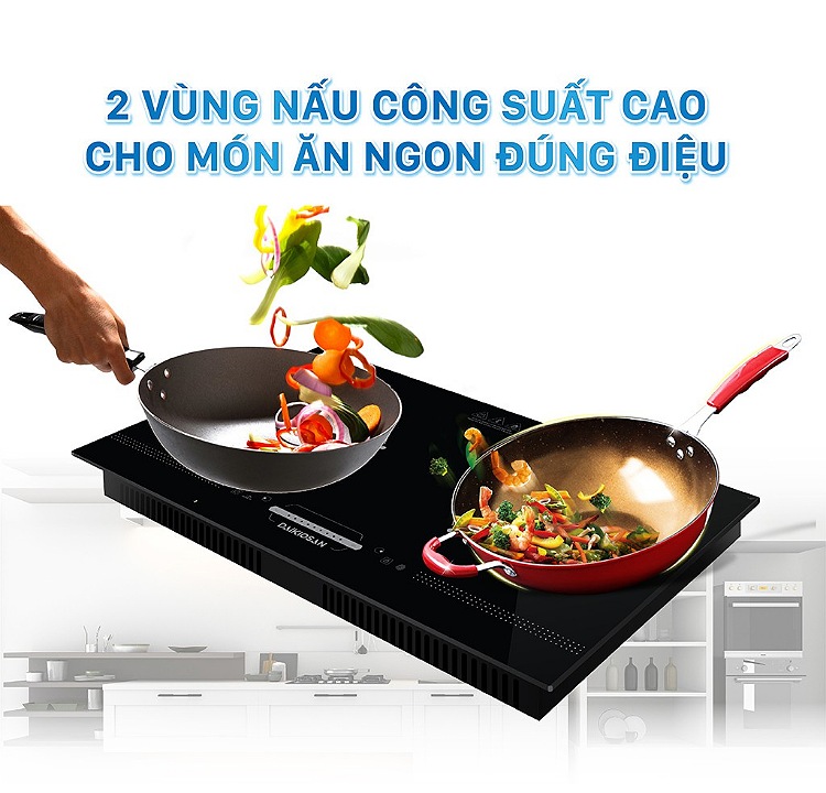 Bếp từ đôi cao cấp Daikiosan DKT-200002 2 vùng nấu BẢO HÀNH TẠI NHÀ 2 NĂM