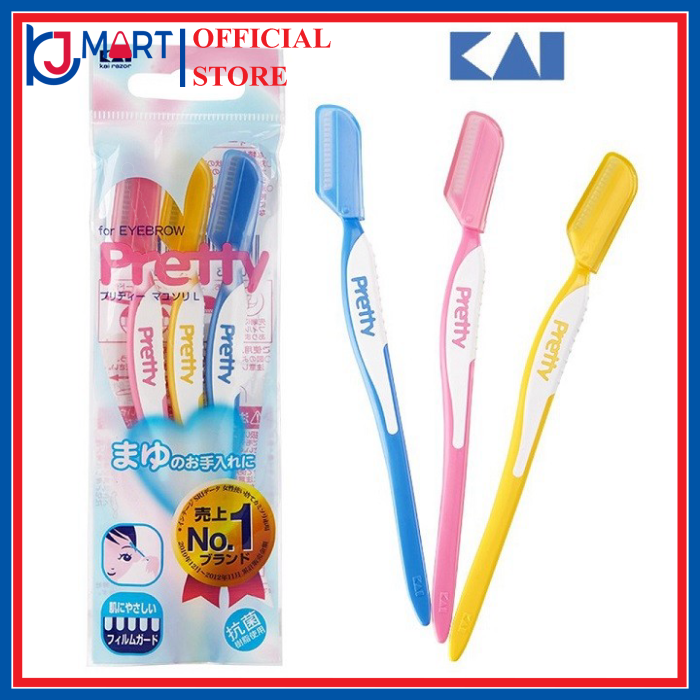 Set 3 dao cạo lông mày Pretty KAI Nhật Bản