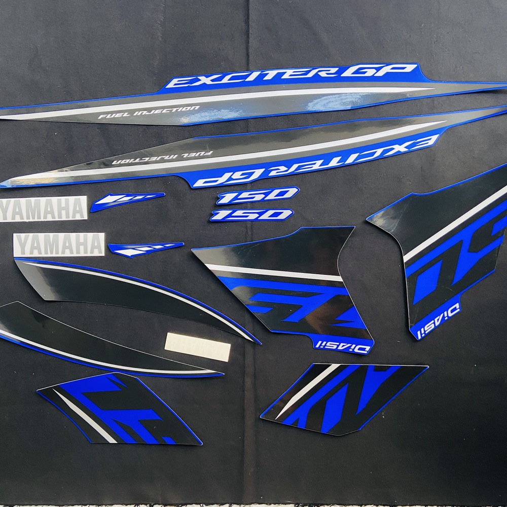 Tem rời cho EXCITER GP 150CC nguyên bản zin FULL 3 lớp ĐỜI 2018 (MÀU XANH GP)