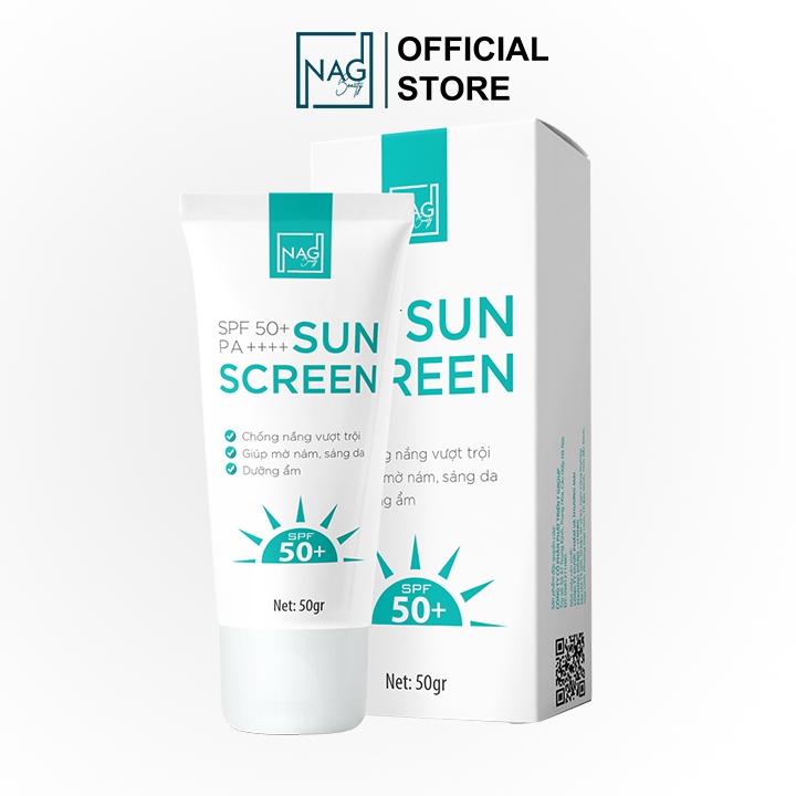 Kem chống nắng SUNSCREEN tính chất vật lý dưỡng trắng da cho cả da dầu mụn SPF50+ - Kem chống nắng body toàn thân giúp tránh nắng hiệu quả lên tới 8h liên tục không gây nhờn da