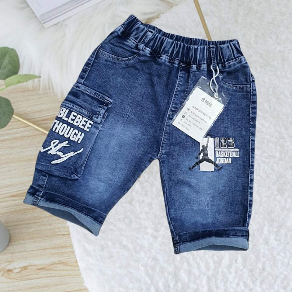 Quần  jeans ngố  bé  trai  sz 16-26kg ,quần bò chất  mềm co giãn