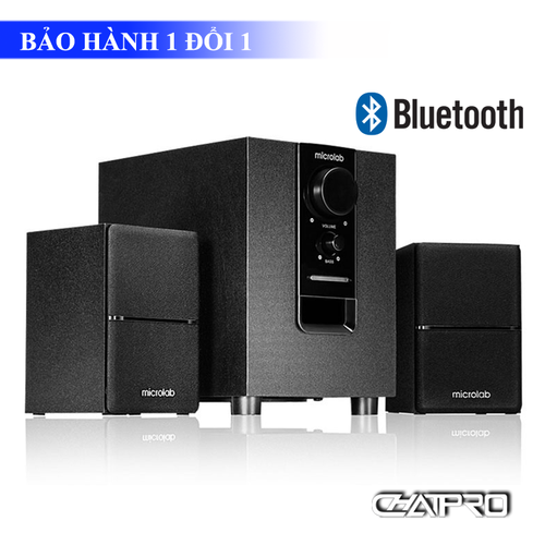 Loa Vi Tính Chính Hãng Giá Rẻ, Loa Vi Tính Bluetooth Microlab M106BT/2.1, Kết Nối Không Dây Bluetooth tự động,  Thiết Kế Với Kiểu Dáng Nhỏ Gọn Đẹp Mắt, Sang Trọng, ÂM Bass Trầm Ấm, bảo hành 12 tháng