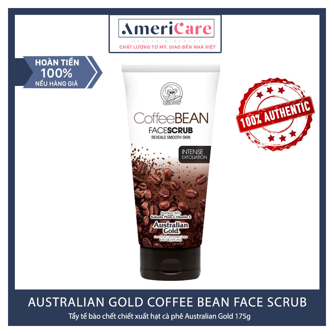 Sữa Tắm tẩy tế bào chết AUSTRALIAN GOLD chiết xuất hạt cà phê- ngăn ngừa mụn lưng (175g- Bill Mỹ)
