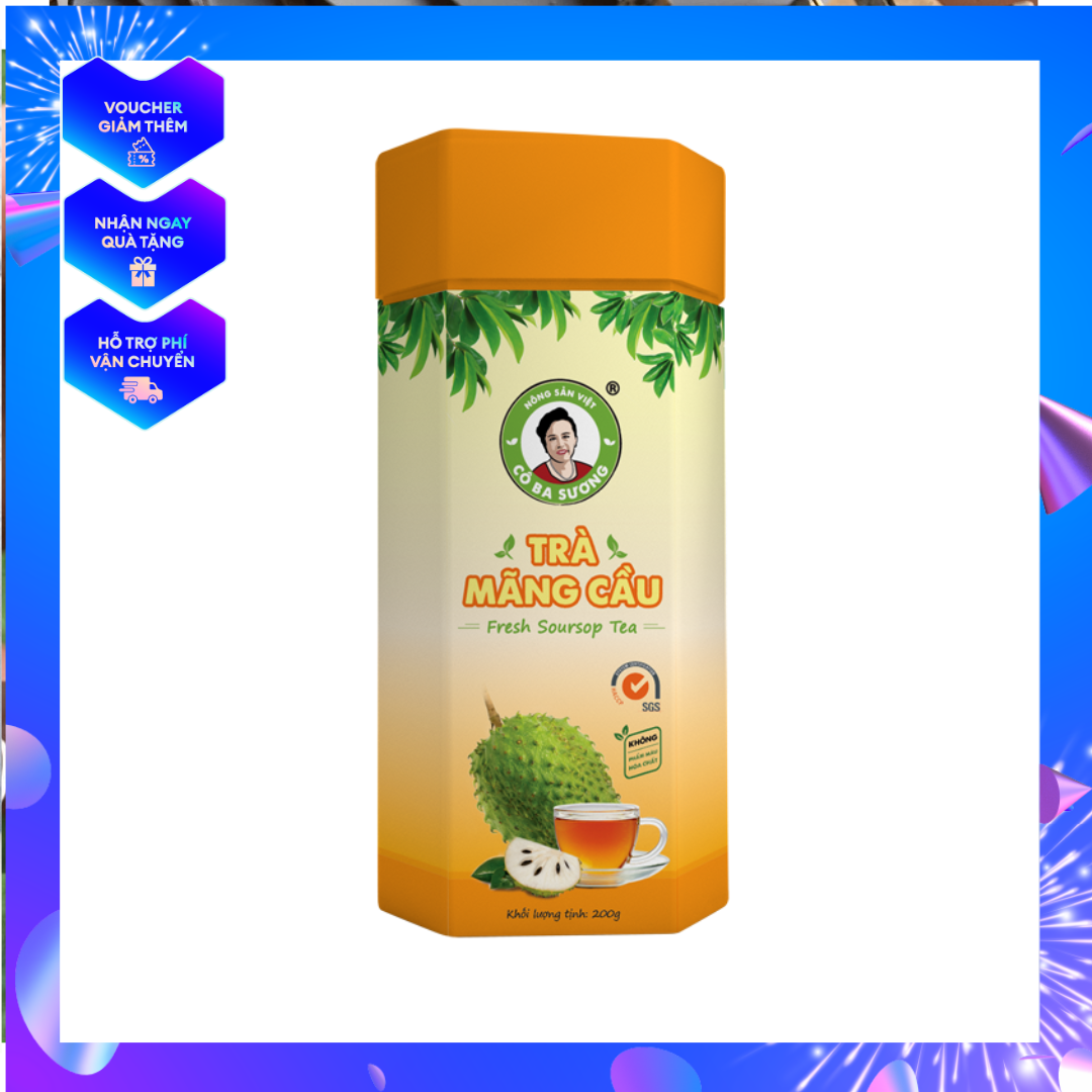 Trà mãng cầu xiêm cô ba sương hộp 200 gram