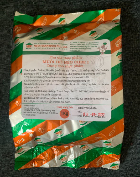 Muối đỏ neo cure - túi 1kg