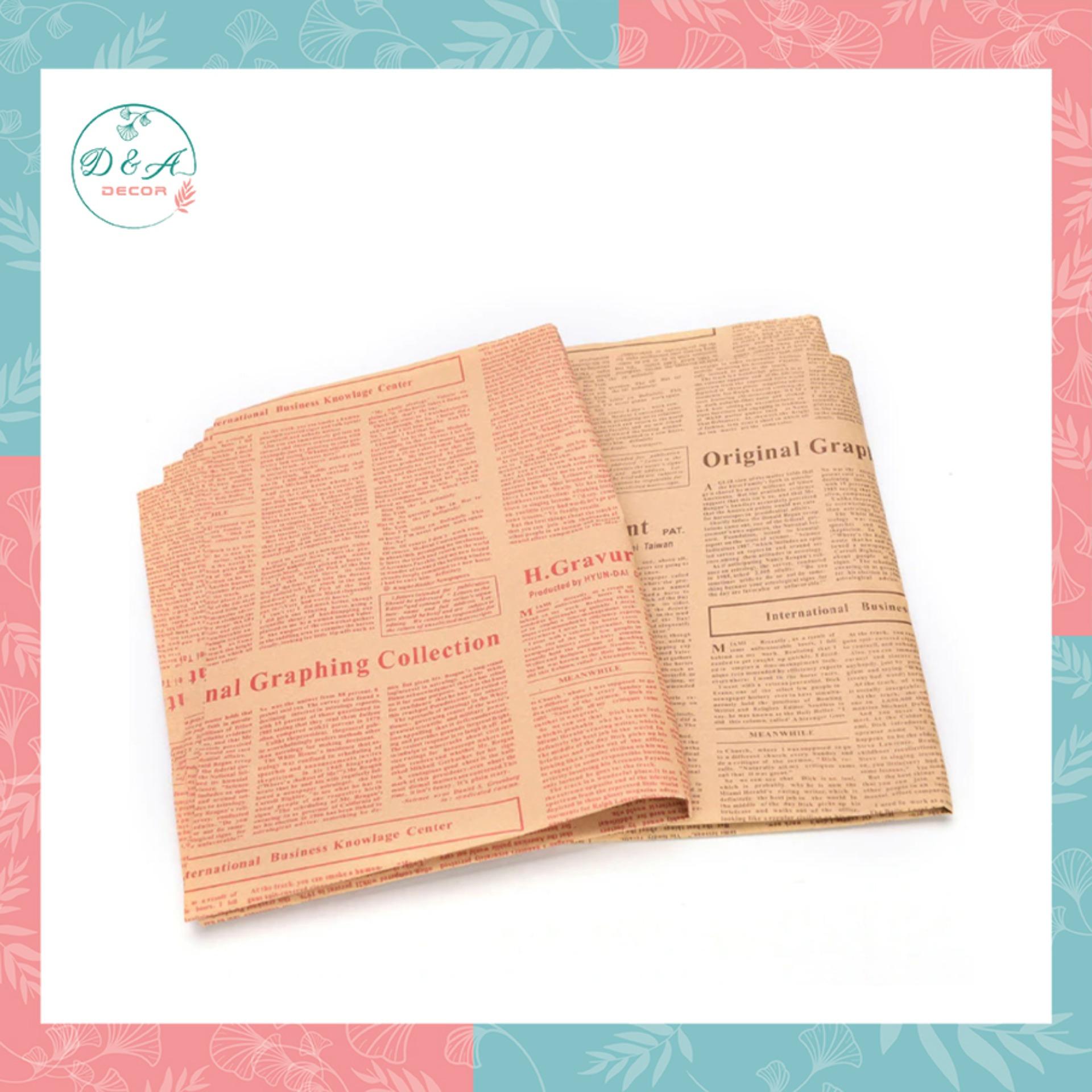 [HCM]Giấy báo phông nền chụp hình gói hoa gói quà size 50x70cm - Màu chữ đỏ