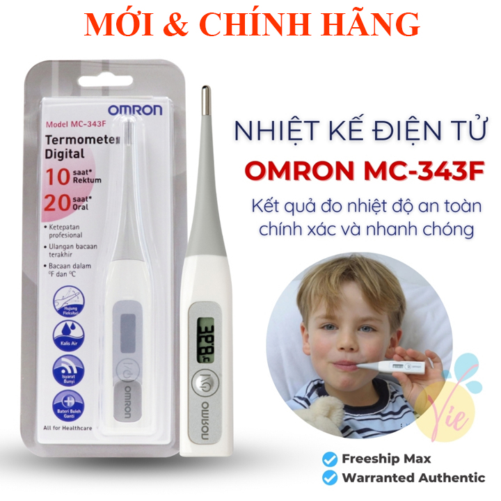 Nhiệt kế điện tử Omron MC-343F an toàn, chính xác và nhanh chóng, Nhiệt kế hồng ngoại Infrared CK-T1803