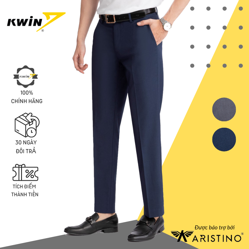 Quần âu nam cao cấp Kwin Insidemen nam tính, lịch lãm, thu hút - Quần âu nam công sở dáng suông regular đẹp 2023 - ITR03003
