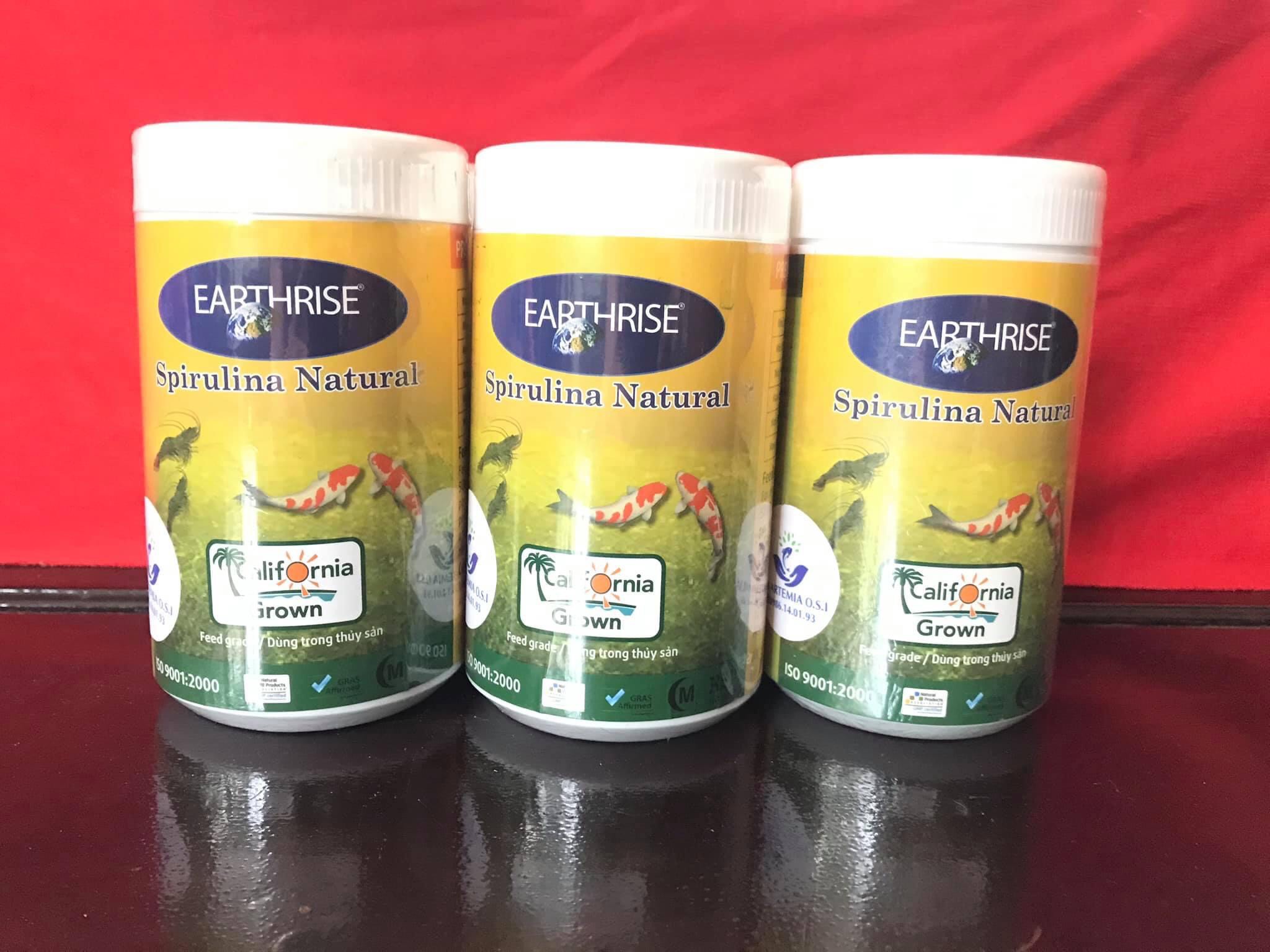Tảo bột Spirulina Mỹ loại tốt - Thức ăn cá cảnh, cá bảy màu - Thức ăn Artemia sinh khối - Lon 200gram