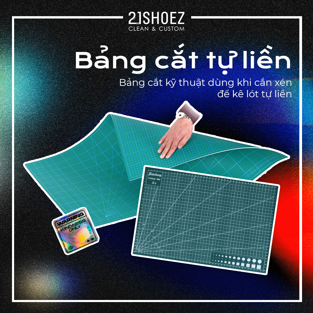 Bảng Cắt Kỹ Thuật Tự Liền Cutting Mat Khổ A3 Và A4 Custom Giày - 21SHOEZ