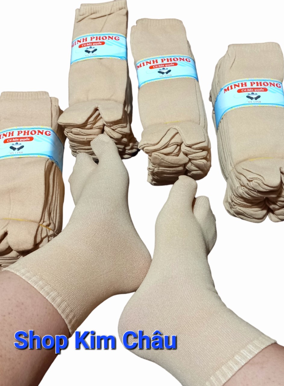 Combo 10 đôi vớ nữ xỏ ngón - thun cotton - size chân từ 34 đến 39