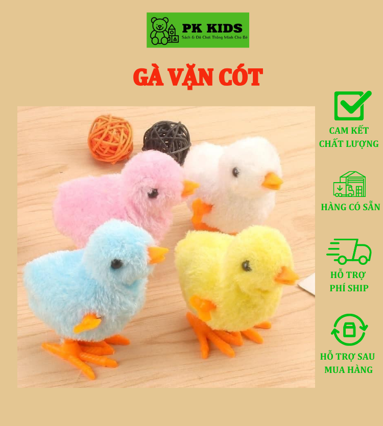 Đồ chơi gà con vặn dây cót, gà dây cót biết chạy vui nhộn cho bé