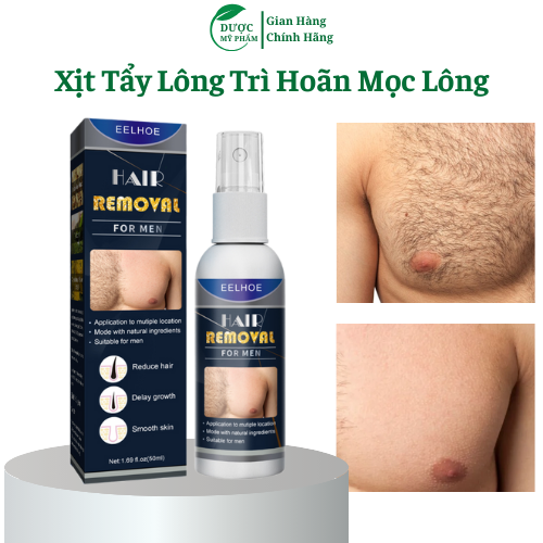 Xịt tẩy sạch vùng lông rậm rạp nhất trên cơ thể nam giới, tiện lợi dễ dàng sử dụng 20ml