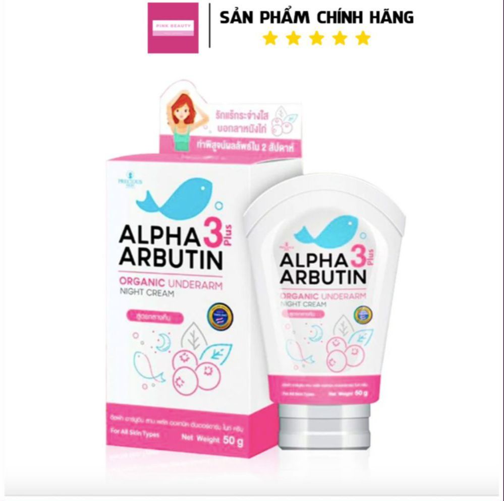 Kem Dưỡng Trắng Giảm Thâm Nách Alpha Arbutin 3 Plus Organic Underarm Night Cream 50g