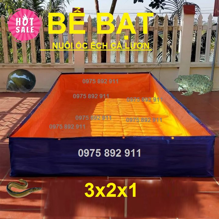 BỂ BẠT NUÔI ,ỐC ,ẾCH ,CÁ , LƯƠN 3x2x1