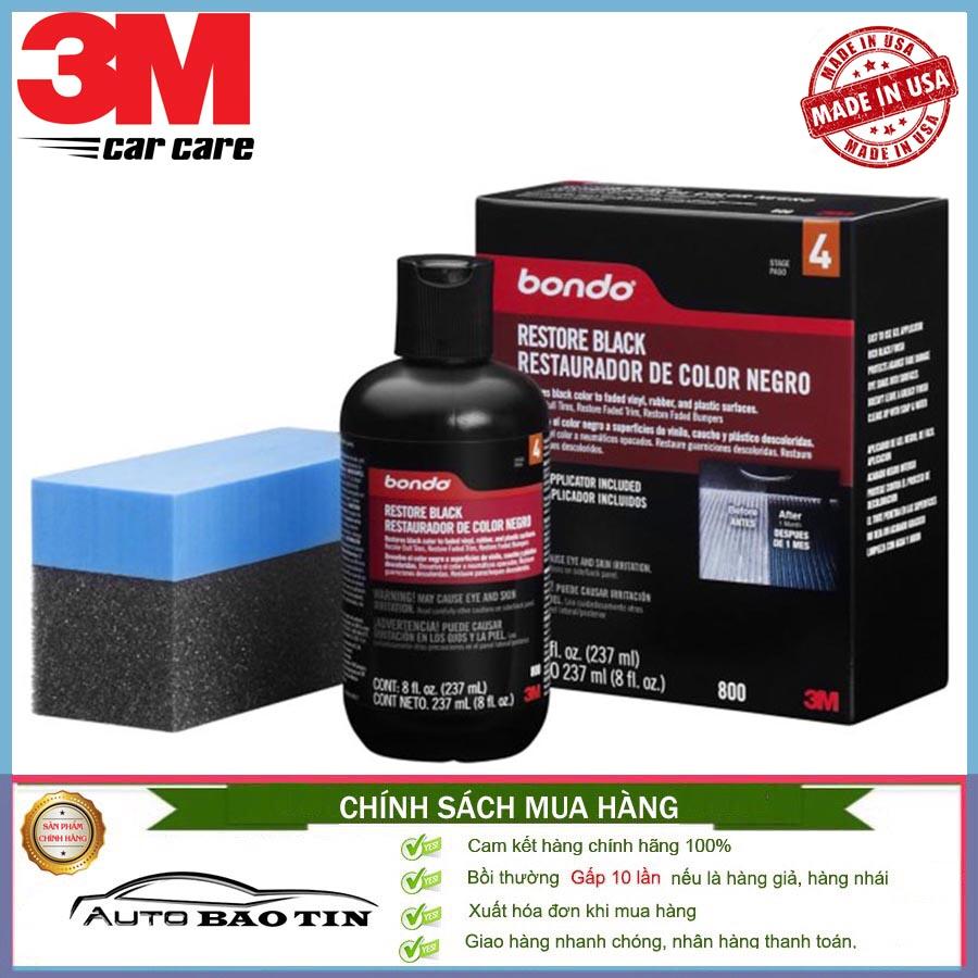 Dung dịch phục hồi nhựa đen 3m bondo restore black 237ml