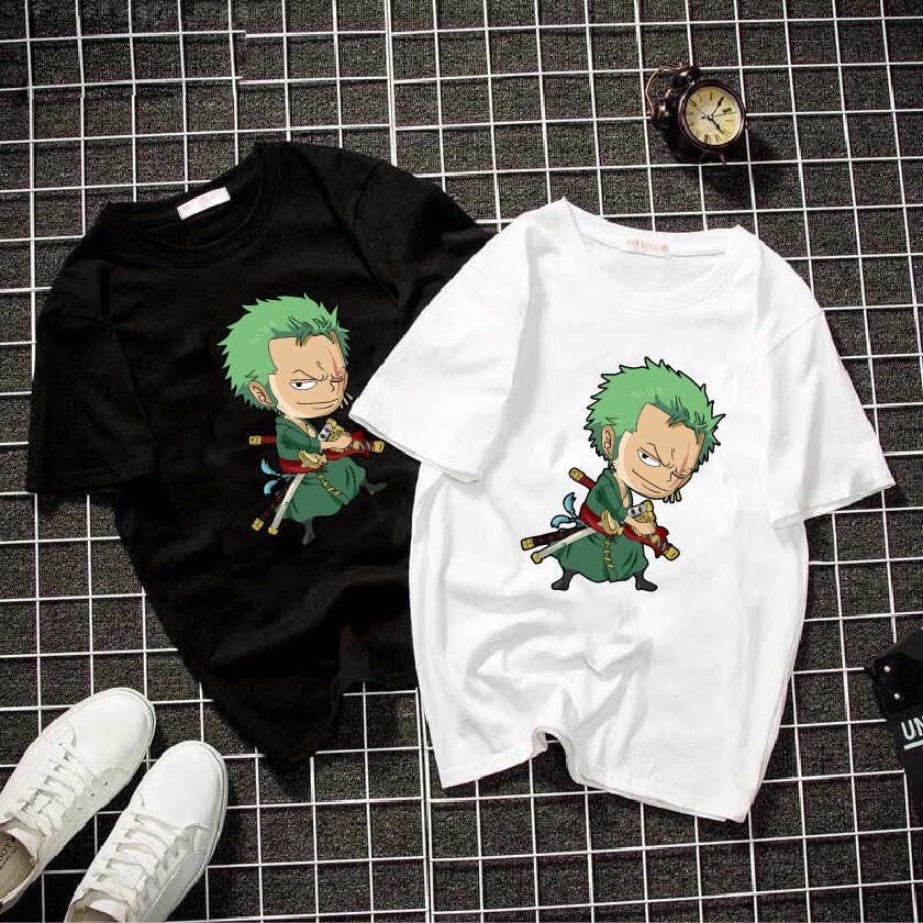 Áo thun Roronoa ZoRo One Piece Luffy Monkey - Áo phông trắng Nam Nữ Unisex in hình Zoro siêu đẹp chất cotton mịn mát thời trang đến từ ANANSHOP