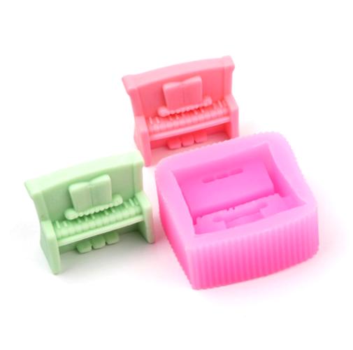 Khuôn silicon 4d làm rau câu làm bánh mẫu đàn dương cầm