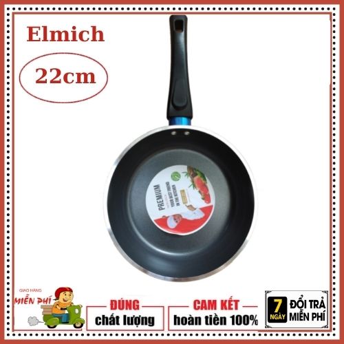Chảo chống dính elmich cao cấp 22cm. chảo dày lắm ạ.