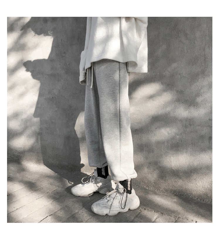 Quần jogger bo ông phối dây phong cách Hàn Quốc quần sweatpants thể thao chất nỉ dày dặn bền đẹp màu xám, đen [DOYKOY]