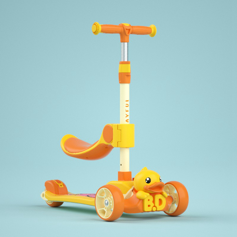 Xe trượt Scooter B.Duck 2 trong 1 cho bé có thể thay đổi thằng xe ngồi chòi chân 1002