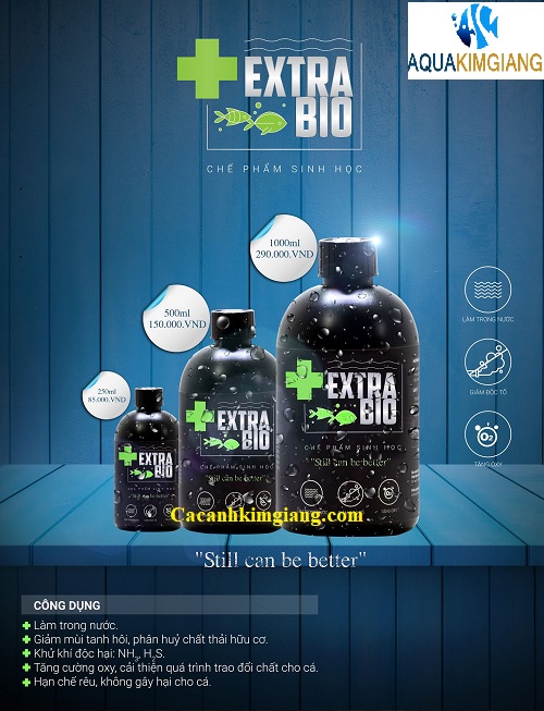 Men vi sinh EXTRA BIO chai 500ml - Chế phẩm sinh học cho nước hồ cá luôn trong sạch