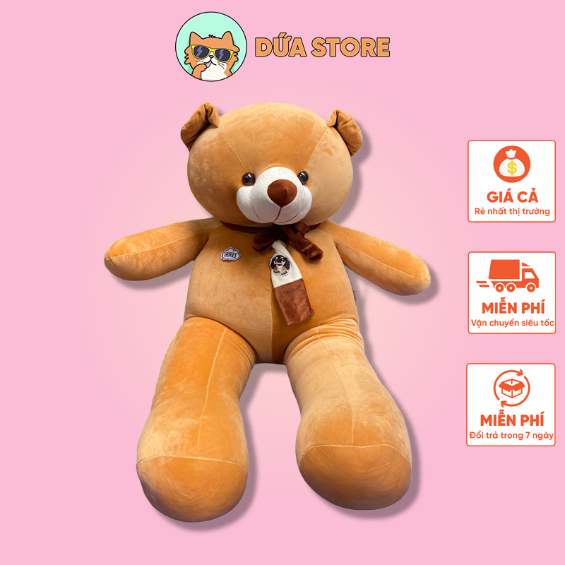 Gấu bông teddy 1m3 quàng khăn mềm mịn như da em bé dứa store