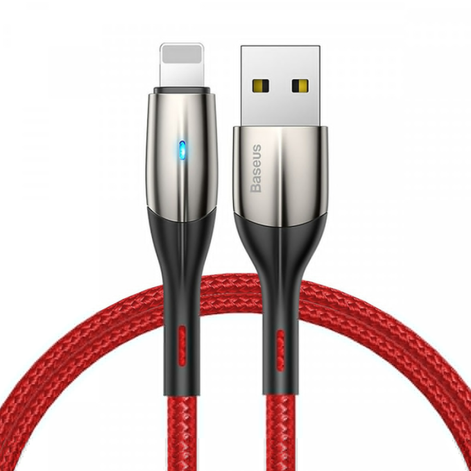 [BH 12 Tháng] Dây Cáp sạc nhanh iPhone - Cáp Lightning Baseus - Siêu bền - Chống Gẫy Đứt - Có Đèn LED
