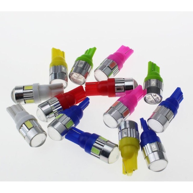 Đèn led demi xi nhan 6 tim chân t10 giá 1 cái
