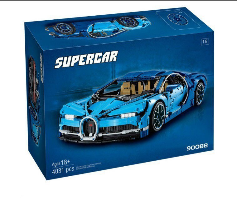 Lắp ráp le,go Technic siêu xe ô tô S7802 Bugati chiron 4024 mảnh tỉ lệ 1:8