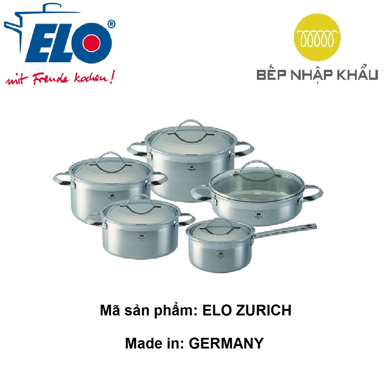 Bộ nồi inox elo zurich