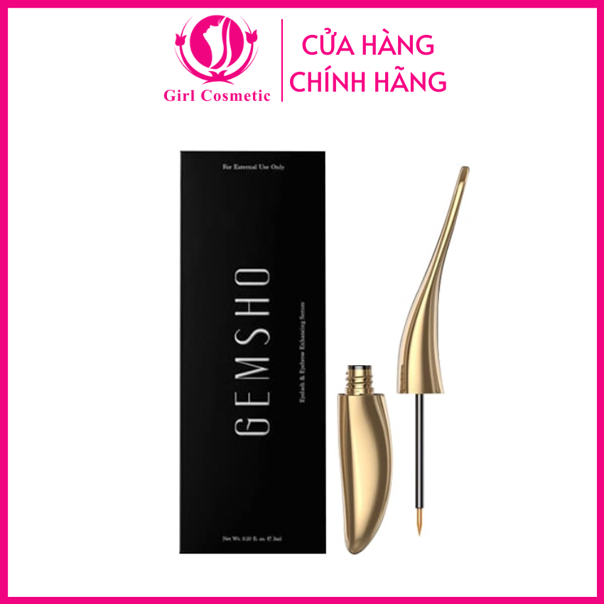 Serum Dưỡng Mi Gemsho Eyelash & Eyebrow 3ml giúp nuôi dưỡng mi dày đen quyến rũ